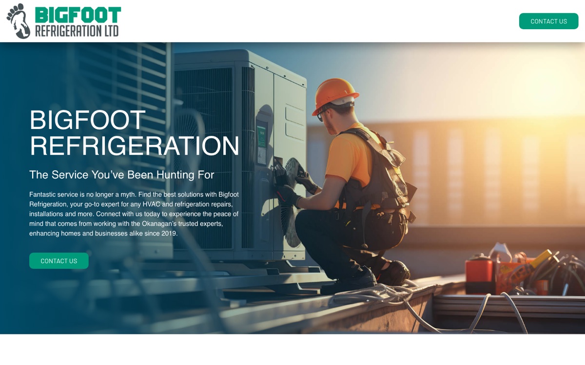 Bigfoot Refrigeration homepage